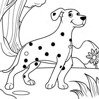 Selida Zographikes Dalmatias Me Stigmata Pou Paizei Phets 100037-38709