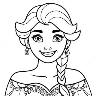 Selida Zographikes Me Ten Elsa Apo To Frozen 2 Me Ta Mallia Kato 101651-40073