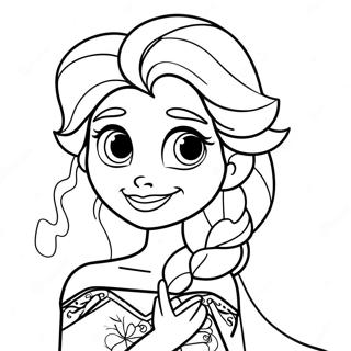 Selida Zographikes Me Ten Elsa Apo To Frozen 2 Me Ta Mallia Kato 101651-40074