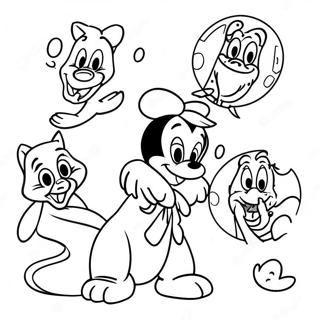 Χαρούμενοι Χαρακτήρες Disney Περαστικά Σελίδα Ζωγραφικής Σελίδες Ζωγραφικής
