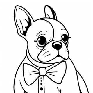 Σελίδα Ζωγραφικής Του Boston Terrier Με Παπιγιόν Σελίδες Ζωγραφικής