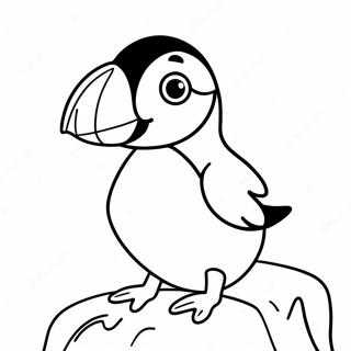 Σελίδα Ζωγραφικής Χαριτωμένων Χαρακτήρων Puffin Rock Σελίδες Ζωγραφικής