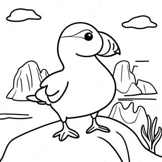 Σελίδα Ζωγραφικής Περιπετειώδους Σκηνής Puffin Rock Σελίδες Ζωγραφικής