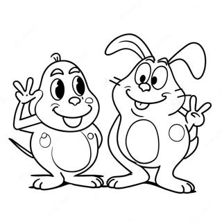 Selida Zographikes Me Skene Kartoun Tou Ren Kai Tou Stimpi 112834-48896