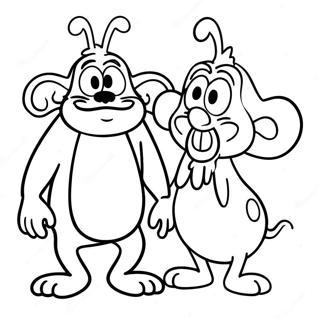 Selida Zographikes Me Skene Kartoun Tou Ren Kai Tou Stimpi 112834-49013