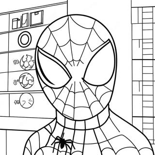 Σελίδα Χρωματισμού Χαρακτήρα Spiderman Ανάμεσά Μας Σελίδες Ζωγραφικής