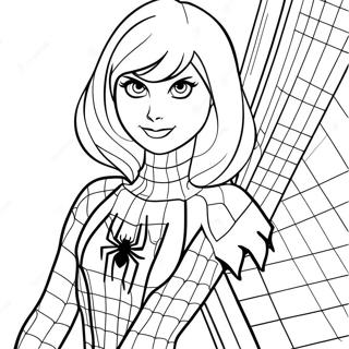 Η Γουέν Στέισι Με Στολή Spider-Man - Σελίδα Ζωγραφικής Σελίδες Ζωγραφικής