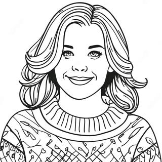 Η Lorelai Gilmore Σε Ένα Άνετο Πουλόβερ Σελίδα Ζωγραφικής Σελίδες Ζωγραφικής