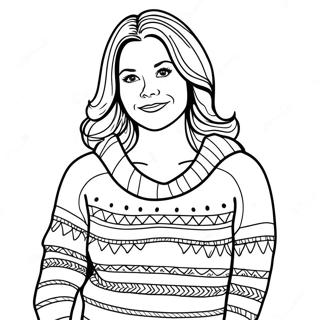 Η Lorelai Gilmore Σε Ένα Άνετο Πουλόβερ Σελίδα Ζωγραφικής Σελίδες Ζωγραφικής