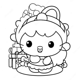 Σελίδα Χρωματισμού Χριστούγεννα Hello Kitty Σελίδες Ζωγραφικής