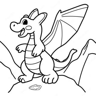 Selida Zographikes Me Ton Charizard Pou Petaei Pano Apo Bouna Σελίδες Ζωγραφικής