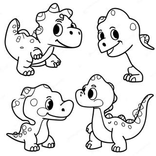 Selida Zographikes Me Paikhnidiarika Kartoun Deinosaurous 12274-811