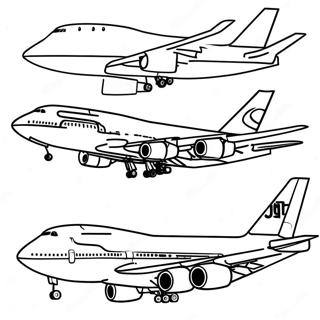 747 Αεροπλάνο - Σελίδα Ζωγραφικής Σελίδες Ζωγραφικής