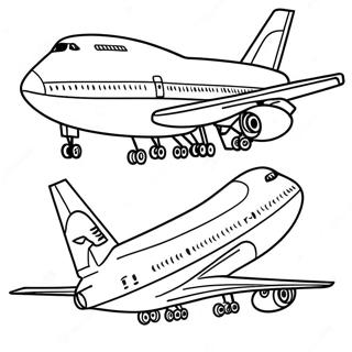 747 Αεροπλάνο - Σελίδα Ζωγραφικής Σελίδες Ζωγραφικής