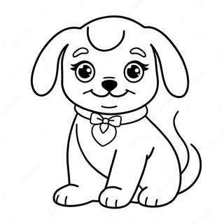 Puppy Barbie Dog Για Χρωματισμό Σελίδες Ζωγραφικής
