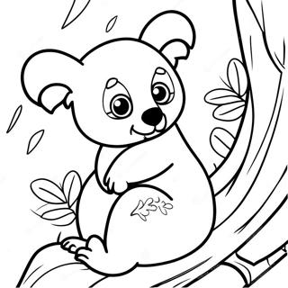 Selida Zographikes Me Paikhnidiariko Koala Sto Dentro 139311-70464