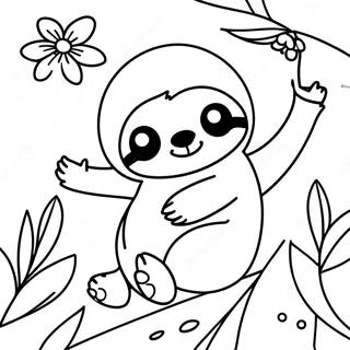 Selida Zographikes Tou Paikhnidiare Sloth Me Louloudia 16909 3693