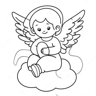 Galenios Aggelos Kathismenos Se Sunnepho Selida Zographikes 31825-6945