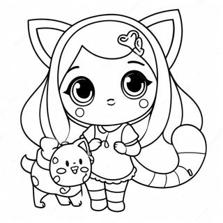 Selida Zographikes Me Koritsi Chibi Anime Me Gata 3193 1855