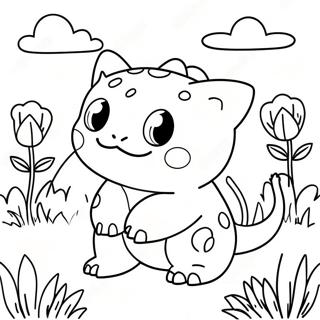 Selida Zographikes Me Ton Gluko Bulbasaur Se Kepo Louloudion 34159-7453