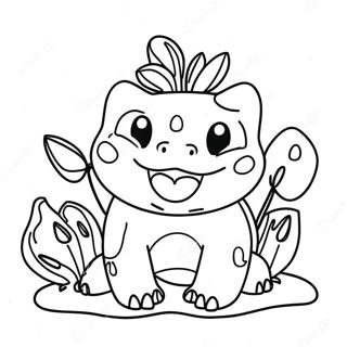 Selida Zographikes Me Ton Kharoumeno Bulbasaur Me Megalo Khamogelo 34160-7457