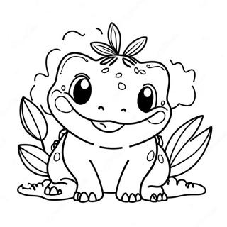 Selida Zographikes Me Ton Kharoumeno Bulbasaur Me Megalo Khamogelo 34160-7459