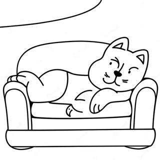 Selida Zographikes Garfield Pou Koimatai Ston Kanape 36231-7917