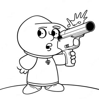 Σελίδα Ζωγραφικής Με Τον Stewie Griffin Από Το Family Guy Με Όπλο Λέιζερ Σελίδες Ζωγραφικής