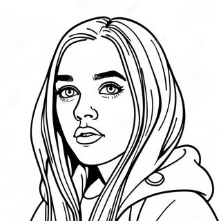 Portraito Tes Billie Eilish Selida Zographikes 41269-9015