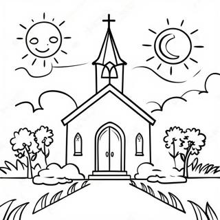 Selida Zographikes Me Eliolouste Mera Sten Ekklesia 49066-10738