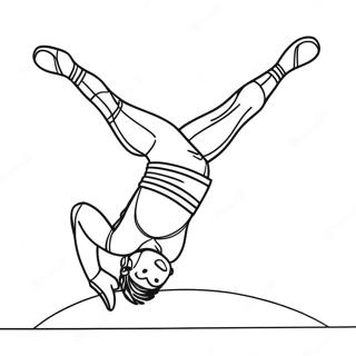 Selida Zographikes Me Ton Dunamiko Gumnaste Pou Kanei Anatrope 64538 13642