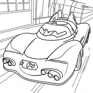 Selida Zographikes Me Ton Batman Sto Batmobile 66082 14456