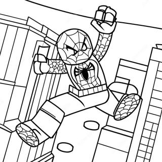 Selida Zographikes Lego Spiderman Pou Kounietai Sten Pole 73649-17131