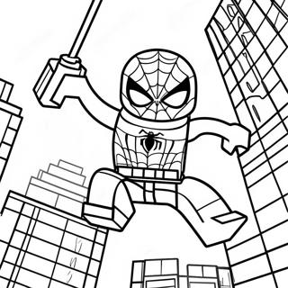 Selida Zographikes Lego Spiderman Pou Kounietai Sten Pole 73649-17132