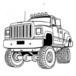 Σελίδα Ζωγραφικής Με Diesel Truck Lifted Truck Σελίδες Ζωγραφικής