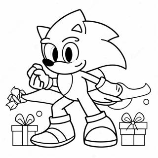 Σελίδα Ζωγραφικής Με Sonic Χριστούγεννα Σελίδες Ζωγραφικής