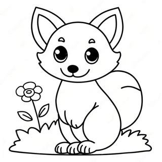 Selida Zographikes Me Kharitomene Kawaii Alepou Me Louloudia 83088-24467