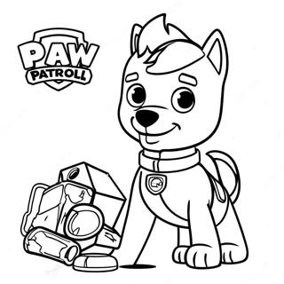 Selida Zographikes Me Ton Rocky Pou Anakuklonei Apo Ten Paw Patrol 832-2009