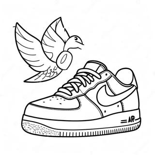 Selida Zographikes Me Ta Polukhroma Papoutsia Air Force 1 Σελίδες Ζωγραφικής