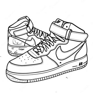 Σελίδα Ζωγραφικής Με Το Στυλάτο Air Force 1 Σελίδες Ζωγραφικής