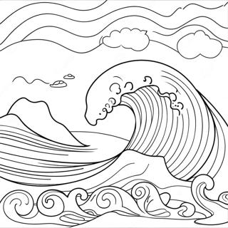 Selida Zographikes Me Minimalistika Kumata Okeanou 84165-25324