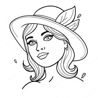 Paikhnidiara Koketa Me Kapelo Selida Zographikes 89758-29925