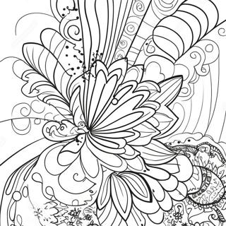 Selida Zographikes Me Zontano Ouranio Toxo Tie Dye 94824-34128