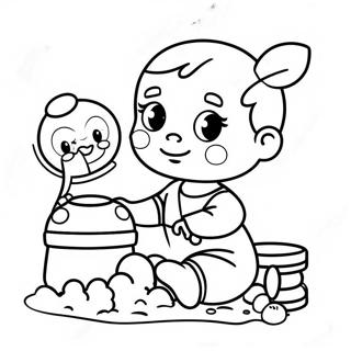 Selida Zographikes Me Kharoumeno Moro Zontano Pou Paizei Me Paikhnidia 95081-34326