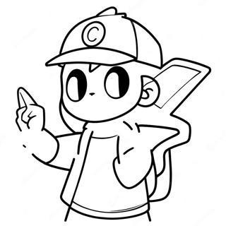 Σελίδα Ζωγραφικής Ash Ketchum Με Pikachu Σελίδες Ζωγραφικής