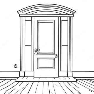 Σελίδα Ζωγραφικής Με Μυστηριώδες Δωμάτιο Roblox Doors Rush Σελίδες Ζωγραφικής